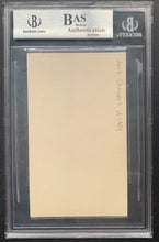 Load image into Gallery viewer, Jack Stewart Autographed Signed Index Card Beckett Slabbed Authenticated NHL HOF