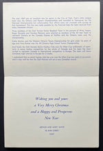 Load image into Gallery viewer, Vintage Original Galt Hornets 1969 Allan Cup Hockey Champions Christmas Card