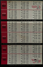 Load image into Gallery viewer, 1962-63 NHL Hockey Schedule Esso Vintage Imperial Oil Stanley Cup