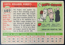Load image into Gallery viewer, 1955 Topps Baseball #107 Curt Roberts Pittsburgh Pirates Vintage MLB Card