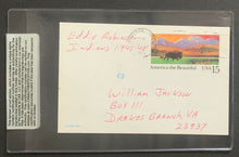 Load image into Gallery viewer, 1948 World Series MLB Champion Eddie Robinson Signed Autographed Index Card CAS