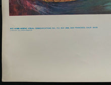 Load image into Gallery viewer, 1969 Original Authentic Bob Dylan Blacklight Poster Earth Fire Water Air Music