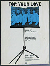 Load image into Gallery viewer, For Your Love By The Yardbirds PVG Sheet Music Graham Gouldman Vintage Rock