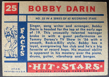 Load image into Gallery viewer, 1957 Topps Hit Stars Trading Card Bobby Darin #25 Non Sports Vintage