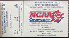 Load image into Gallery viewer, 1996 NCAA Basketball Tournament Ticket Booklet 1st + 2nd Round Indianapolis