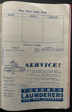 Load image into Gallery viewer, 1952 NHL Hockey Vintage Program Toronto Maple Leafs vs Detroit Red Wings MLG