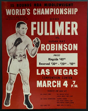Load image into Gallery viewer, 1961 Vintage Reproduction Boxing Poster Sugar Ray Robinson Gene Fullmer