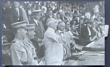 Load image into Gallery viewer, VTG 1921 President Harding Type 1 B&W Photo Throwing a First Pitch WWI Veterans