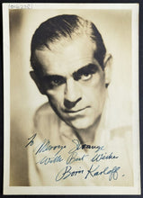 Load image into Gallery viewer, Boris Karloff Signed Photo Autographed + 1975 1st Edition Dear Boris Biography