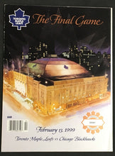 Load image into Gallery viewer, 1999 Toronto Maple Leaf Gardens Final Game Program Leafs vs Chicago Blackhawks
