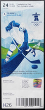 Load image into Gallery viewer, 2010 Vancouver Olympics Full Ticket Men's Quarterfinals Hockey Canada vs Russia