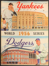 Load image into Gallery viewer, 1956 World Series Program Yankee Stadium Dodgers vs Yankees Vintage Baseball