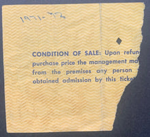Load image into Gallery viewer, 1971 Winter Pop Ticket Stub Maple Leaf Gardens Alice Cooper Chilliwack Vintage