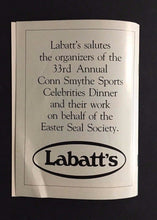 Load image into Gallery viewer, 1984 Conn Smythe Sports Celebrity Dinner Program Autographed Red Kelly Upshaw ++