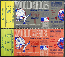 Load image into Gallery viewer, 1969 New York Mets World Series Ticket Stubs Games 4 & 5 Clincher with Program