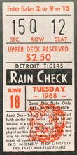 Load image into Gallery viewer, 1968 Detroit Tigers vs Boston Red Sox Ticket Stub Tiger Stadium MLB Baseball VTG