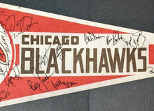 Load image into Gallery viewer, 1985/1986 Chicago Blackhawks Team Autographed Signed Pennant NHL Hockey Vintage