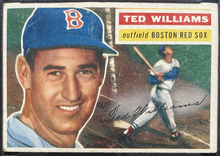 Load image into Gallery viewer, 1956 Topps #5 Ted Williams Boston Red Sox White Back MLB Card KSA G 2