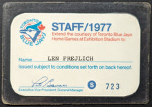 Load image into Gallery viewer, 1977 Toronto Blue Jays Inaugural Season Employee Credentials Exhibition Stadium