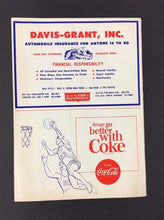 Load image into Gallery viewer, 1966 Philadelphia 76ers Basketball Program Vs Detroit NBA Cobo Arena Chamberlain