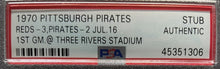 Load image into Gallery viewer, 1970 Three Rivers Stadium 1st Game Ticket Pittsburgh Pirates vs Cincinnati Reds