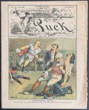 Load image into Gallery viewer, Oct 22 1884 Puck Magazine Grover Cleveland Boxing Cover 16 Pages Antique Rare