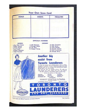 Load image into Gallery viewer, 1959 NHL Hockey Program Toronto Maple Leafs v New York Rangers Ron Stewart Cover