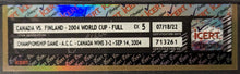 Load image into Gallery viewer, 2004 World Cup Of Hockey Championship Game Full Ticket Canada Finland Ex-5 iCert
