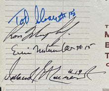 Load image into Gallery viewer, 1958 Chicago Blackhawks Pierre Pilote Autographed Signed Program Page NHL Hockey