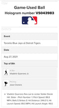 Load image into Gallery viewer, August 27 2021 Toronto Blue Jays Detroit Tigers Comerica Park Game Used Baseball