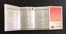 Load image into Gallery viewer, 1981 Official NFL Football Schedule 12 Page Fold Out Nationally Televised Games