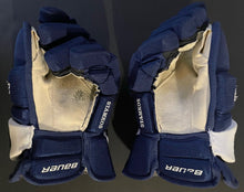 Load image into Gallery viewer, 2022 Steven Stamkos Playoff Game Worn Bauer Gloves Photo Matched Tampa Bay NHL