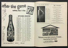Load image into Gallery viewer, 1964 CFL Football Program Ottawa Rough Riders vs Hamilton Tiger-Cats Unscored