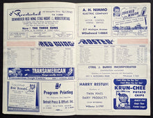 Load image into Gallery viewer, 1959-60 Detroit Red Wings Playoff Hockey Program Olympia Stadium NHL Vintage