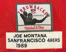 Load image into Gallery viewer, Joe Montana 1989 Mitchell & Ness Replica NFL Football Jersey San Francisco 49ers