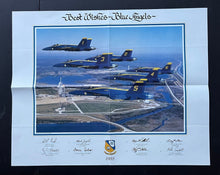 Load image into Gallery viewer, 1988 Blue Angels US Navy Flight Demonstration Squadron x3 Items Poster + Photo +