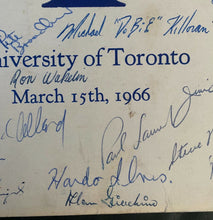 Load image into Gallery viewer, 1966 University Of Toronto Canada Hockey Banquet Program Varsity Blues
