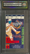 Load image into Gallery viewer, 1999 World Series Game 2 Ticket Stub Turner Field Yankees Braves EX+ 5.5 iCert