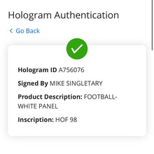 Load image into Gallery viewer, Mike Singletary Signed Chicago Bears Super Bowl XX Football Fanatics Autographed