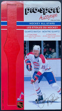 Load image into Gallery viewer, c 1980s Pro-Sport Facsimile Autograph Quartz Watch Backing Cards NHL Hockey VTG