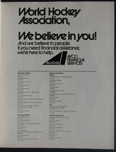 Load image into Gallery viewer, 1973 1st Year WHA Program New York Raiders vs Ottawa Nationals Gavin Kirk Cover