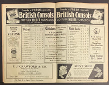 Load image into Gallery viewer, 1936 Stanley Cup Finals NHL Hockey Program Game 3 Toronto Maple Leafs Red Wings