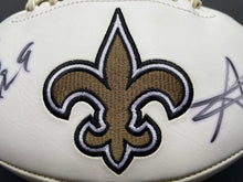 Load image into Gallery viewer, Drew Brees + Alvin Kamara Super Bowl Signed Football Fanatics New Orleans Saints