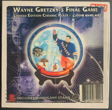 Load image into Gallery viewer, Wayne Gretzky Final Game Limited Edition Ceramic Plate New York Rangers NHL