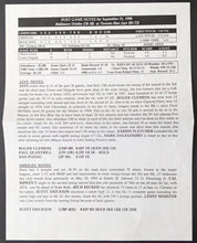 Load image into Gallery viewer, 1998 Roger Clemens 20th + Last Win MLB Baseball Ticket Ripken Starts New Streak