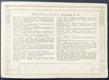 Load image into Gallery viewer, 1922 Durant Motors Of Canada Fold Out Brochure Catalogue Promotion 6 Cylinder