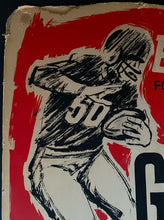 Load image into Gallery viewer, 1964 Grey Cup Football Classic CFL Sign Advertising Poster Labatt's Breweries