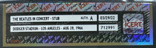 Load image into Gallery viewer, 1966 Dodger Stadium Beatles Slabbed Concert Ticket Authenticated iCert