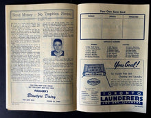 Load image into Gallery viewer, 1956 JR Hockey Program Maple Leaf Gardens VTG Biltmores Marlboros Canucks Majors