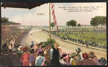 Load image into Gallery viewer, 1900's Car Race Illinois State Fair Postcard Springfield Sears Roebuck Co